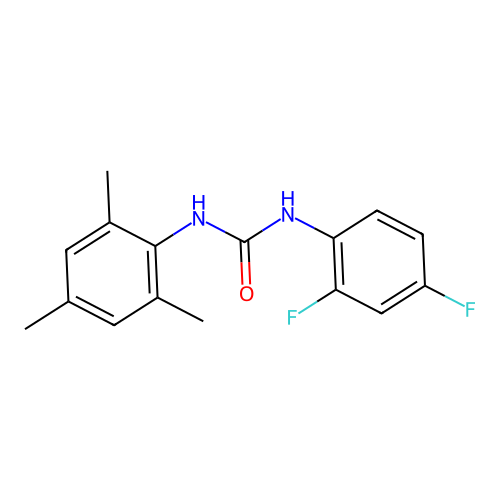 1-(2,4-Difluorophenyl)-3-(2,4,6-trimethylphenyl)urea structure