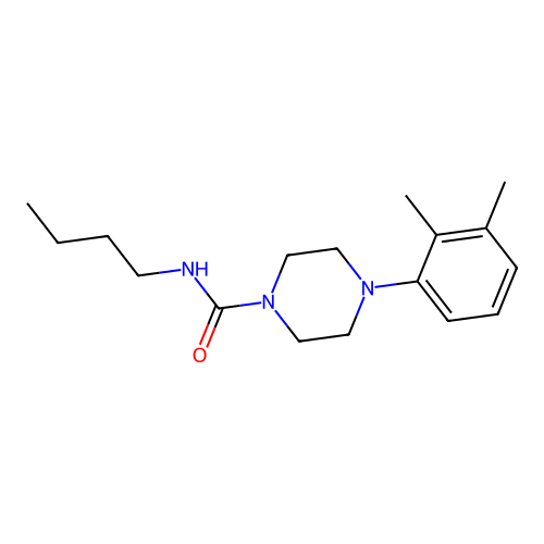 N-butyl-4-(2,3-dimethylphenyl)piperazine-1-carboxamide structure