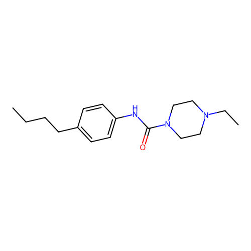 N-(4-butylphenyl)-4-ethylpiperazine-1-carboxamide structure