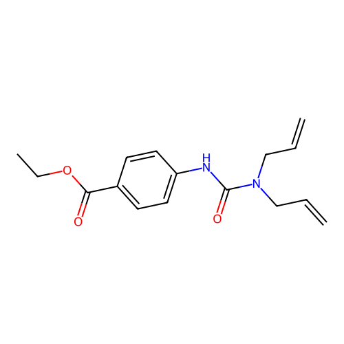 Ethyl 4-(3,3-diallylureido)benzoate structure
