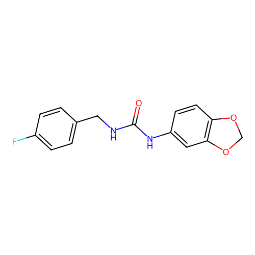 1-(1,3-Benzodioxol-5-yl)-3-[(4-fluorophenyl)methyl]urea structure