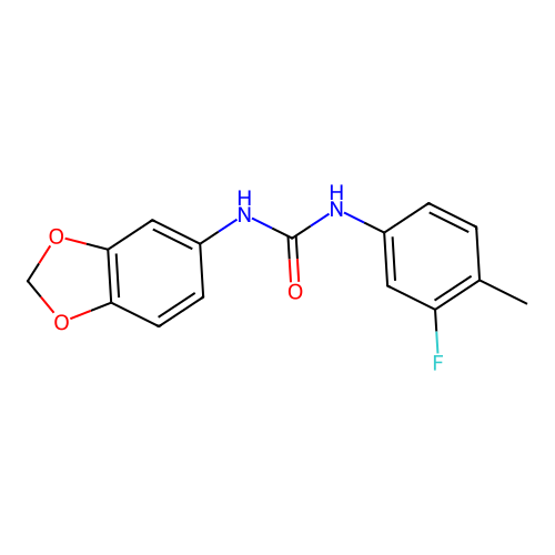 1-(1,3-Benzodioxol-5-yl)-3-(3-fluoro-4-methylphenyl)urea structure