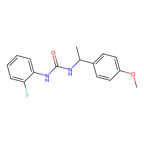 1-(2-Fluorophenyl)-3-[1-(4-methoxyphenyl)ethyl]urea structure