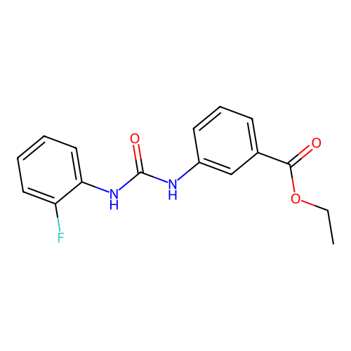 Ethyl 3-{[(2-fluorophenyl)carbamoyl]amino}benzoate structure