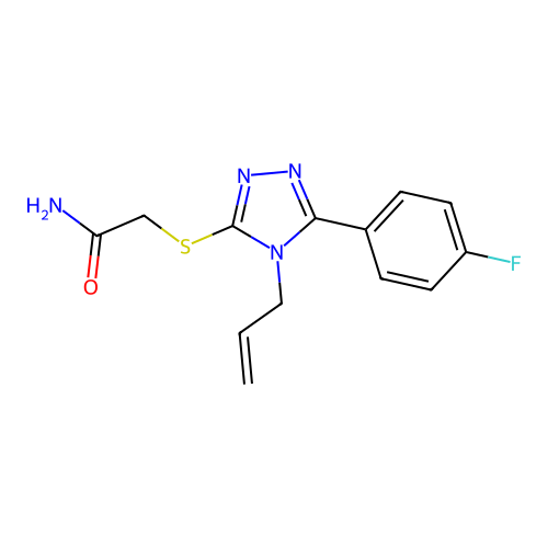 2-[[5-(4-Fluorophenyl)-4-prop-2-enyl-1,2,4-triazol-3-yl]sulfanyl]acetamide structure