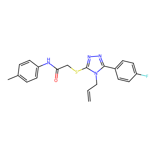 2-{[5-(4-fluorophenyl)-4-(prop-2-en-1-yl)-4H-1,2,4-triazol-3-yl]sulfanyl}-N-(4-methylphenyl)acetamide structure