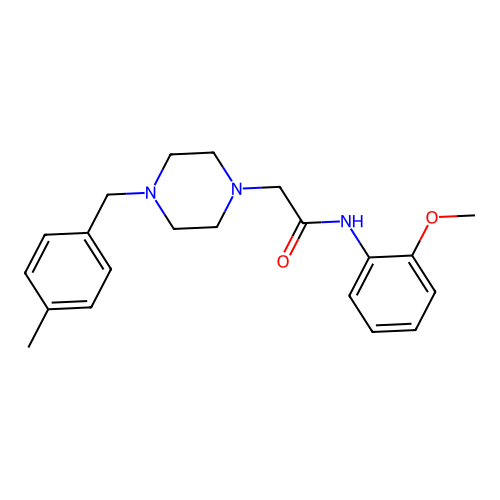 N-(2-methoxyphenyl)-2-[4-[(4-methylphenyl)methyl]piperazin-1-yl]acetamide structure