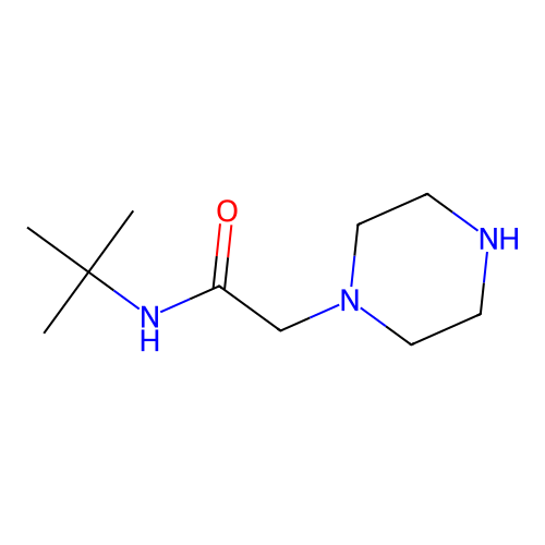 N-(tert-butyl)-2-piperazin-1-ylacetamide structure