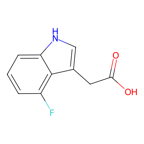 2-(4-fluoro-1H-indol-3-yl)acetic acid structure