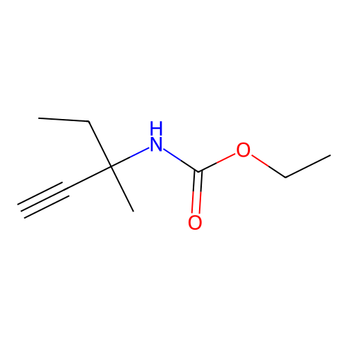N-(3-甲基戊-1-炔-3-基)氨基甲酸乙酯 structure