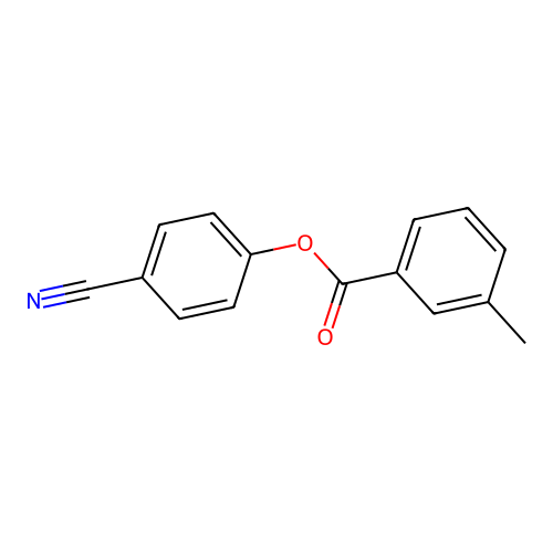 Benzoic acid, 3-methyl-, 4-cyanophenyl ester structure