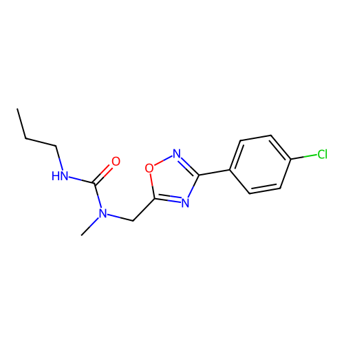 1-{[3-(4-Chlorophenyl)-1,2,4-oxadiazol-5-yl]methyl}-1-methyl-3-propylurea structure