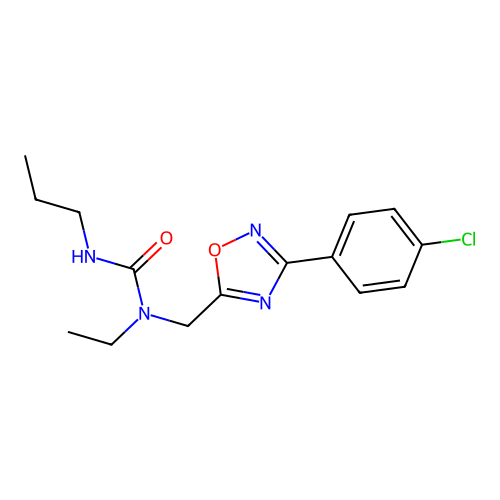 1-{[3-(4-Chlorophenyl)-1,2,4-oxadiazol-5-yl]methyl}-1-ethyl-3-propylurea structure