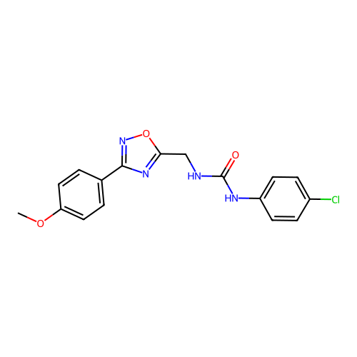 1-(4-Chlorophenyl)-3-[[3-(4-methoxyphenyl)-1,2,4-oxadiazol-5-yl]methyl]urea structure