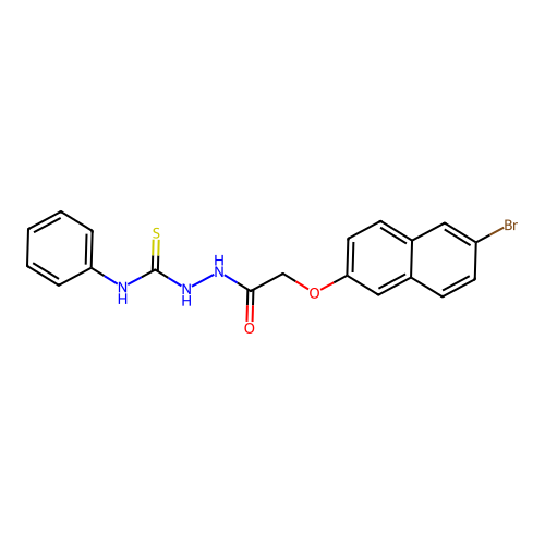 1-[[2-(6-Bromonaphthalen-2-yl)oxyacetyl]amino]-3-phenylthiourea structure