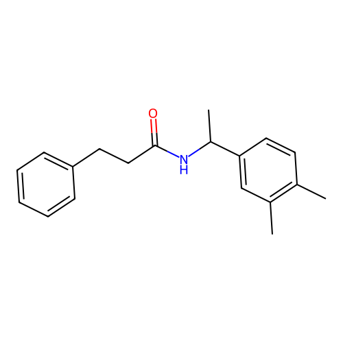 N-[1-(3,4-dimethylphenyl)ethyl]-3-phenylpropanamide structure