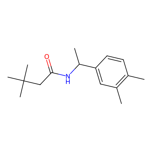 N-[1-(3,4-dimethylphenyl)ethyl]-3,3-dimethylbutanamide structure