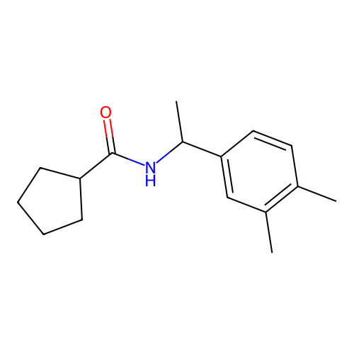 N-[1-(3,4-dimethylphenyl)ethyl]cyclopentanecarboxamide structure