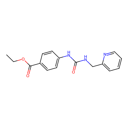 Ethyl 4-(pyridin-2-ylmethylcarbamoylamino)benzoate structure