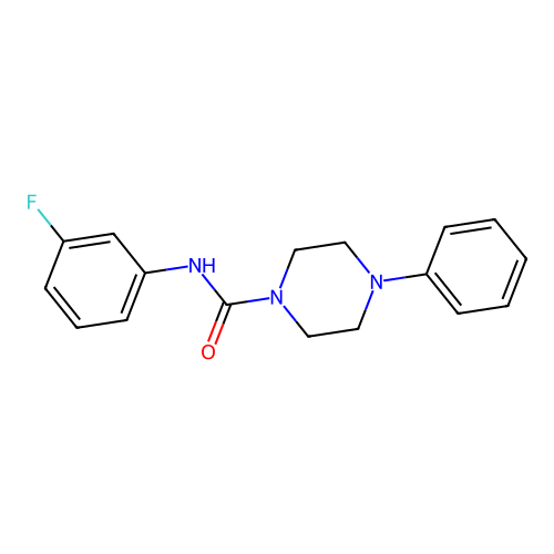 N-(3-fluorophenyl)-4-phenylpiperazine-1-carboxamide structure