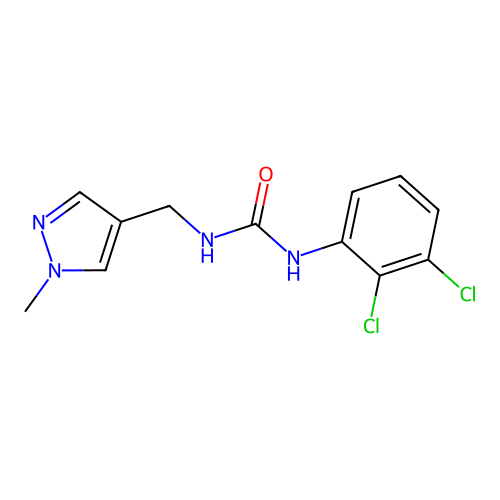 1-(2,3-Dichlorophenyl)-3-[(1-methylpyrazol-4-yl)methyl]urea structure