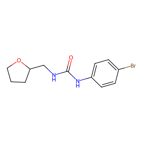 1-(4-Bromophenyl)-3-(oxolan-2-ylmethyl)urea structure