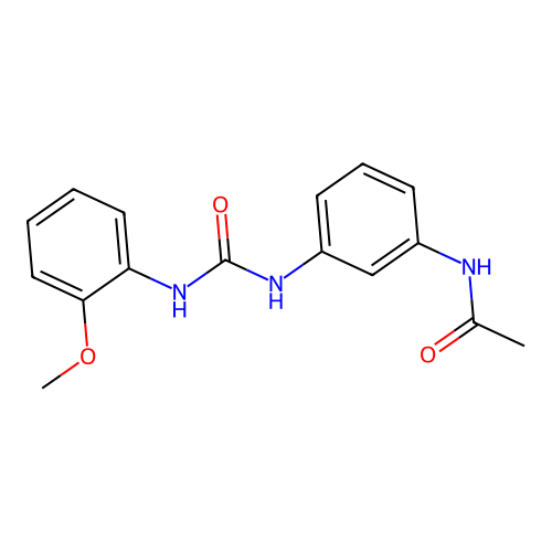 N-[3-[(2-methoxyphenyl)carbamoylamino]phenyl]acetamide structure