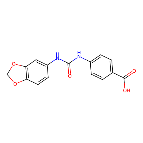 4-[(1,3-Benzodioxol-5-ylcarbamoyl)amino]benzoic acid structure