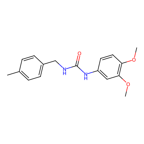 1-(3,4-Dimethoxyphenyl)-3-[(4-methylphenyl)methyl]urea structure