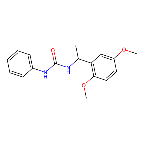 1-[1-(2,5-Dimethoxyphenyl)ethyl]-3-phenylurea structure