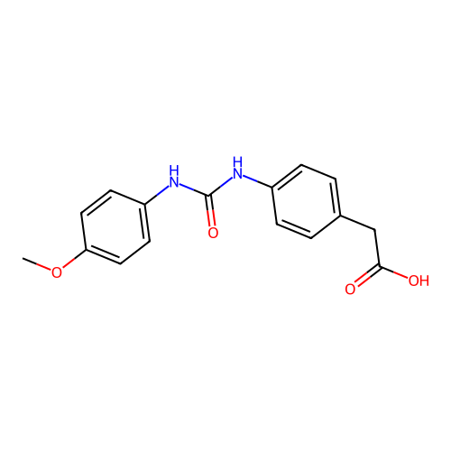 (4-{[(4-Methoxyphenyl)carbamoyl]amino}phenyl)acetic acid structure