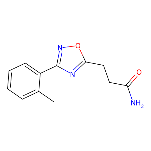 3-[3-(2-Methylphenyl)-1,2,4-oxadiazol-5-yl]propanamide structure