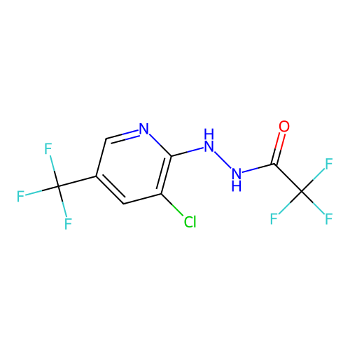 N'-[3-chloro-5-(trifluoromethyl)-2-pyridinyl]-2,2,2-trifluoroacetohydrazide structure