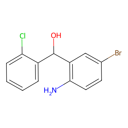(2-Amino-5-bromophenyl)(2-chlorophenyl)methanol structure