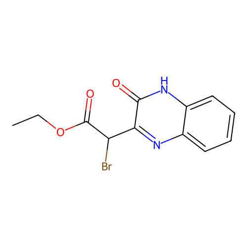Ethyl bromo(3-oxo-3,4-dihydroquinoxalin-2-yl)acetate structure