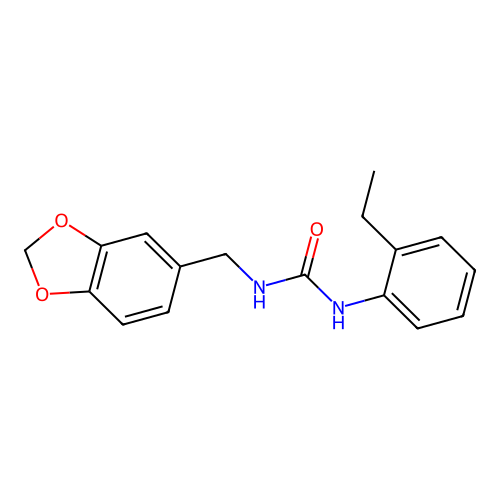 1-(1,3-Benzodioxol-5-ylmethyl)-3-(2-ethylphenyl)urea structure