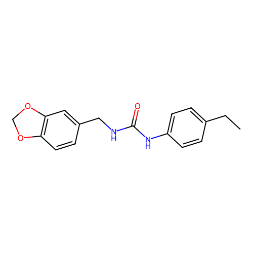 1-(1,3-Benzodioxol-5-ylmethyl)-3-(4-ethylphenyl)urea structure