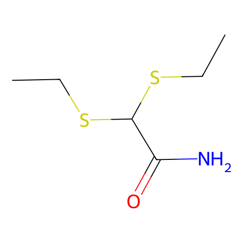 2,2-Bis(ethylsulfanyl)acetamide structure