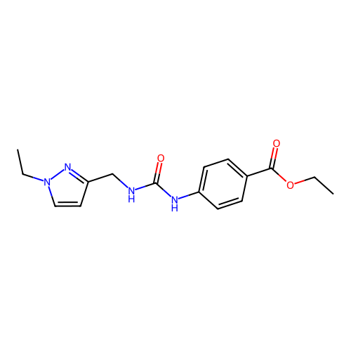 ethyl 4-[({[(1-ethyl-1H-pyrazol-3-yl)methyl]amino}carbonyl)amino]benzoate structure