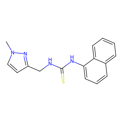 1-[(1-Methylpyrazol-3-yl)methyl]-3-naphthalen-1-ylthiourea structure