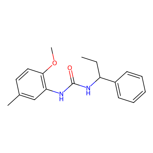 1-(2-Methoxy-5-methylphenyl)-3-(1-phenylpropyl)urea structure