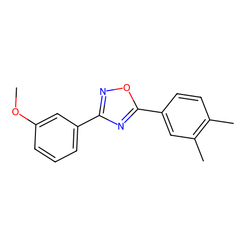 5-(3,4-Dimethylphenyl)-3-(3-methoxyphenyl)-1,2,4-oxadiazole structure