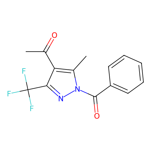 1-[1-Benzoyl-5-methyl-3-(trifluoromethyl)pyrazol-4-yl]ethanone structure
