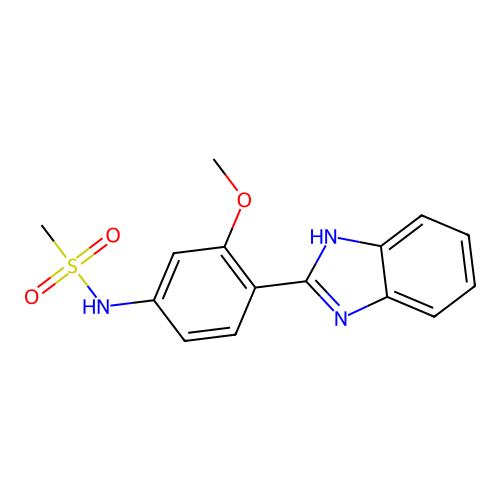 Methanesulfonamide, N-(4-(1H-benzimidazol-2-yl)-3-methoxyphenyl)- structure