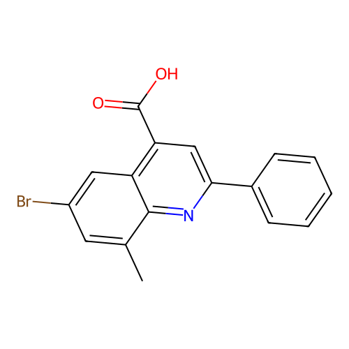 6-Bromo-8-methyl-2-phenylquinoline-4-carboxylic acid structure