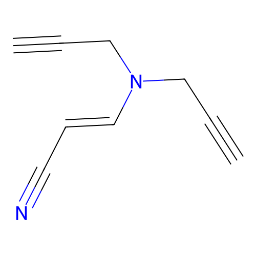 3-[Bis(prop-2-ynyl)amino]prop-2-enenitrile structure