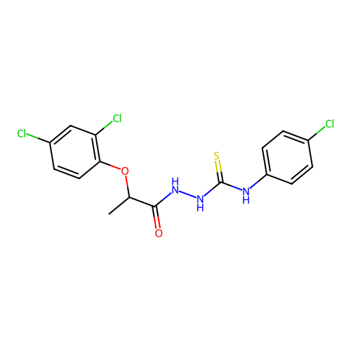 1-(4-Chlorophenyl)-3-[2-(2,4-dichlorophenoxy)propanoylamino]thiourea structure