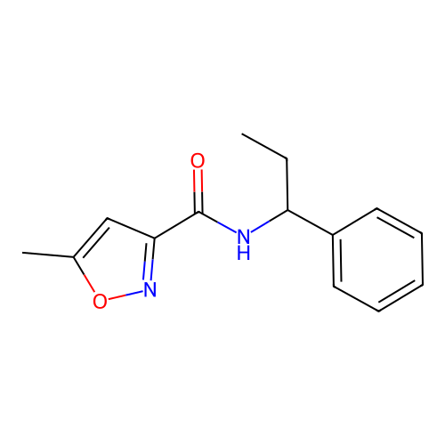 5-methyl-N-(1-phenylpropyl)-1,2-oxazole-3-carboxamide structure