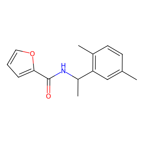 N-[1-(2,5-dimethylphenyl)ethyl]furan-2-carboxamide structure