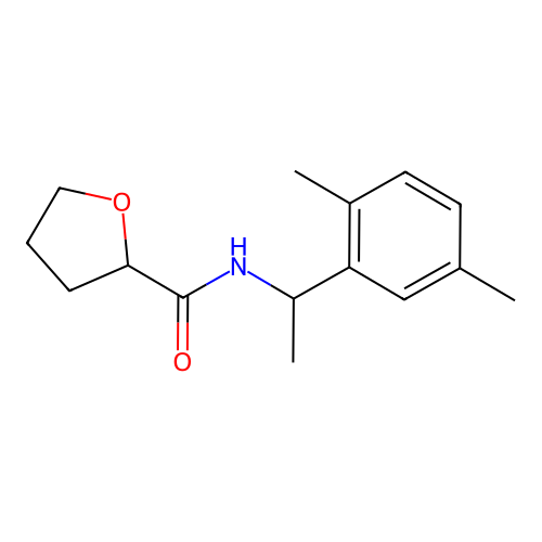 N-[1-(2,5-dimethylphenyl)ethyl]oxolane-2-carboxamide structure
